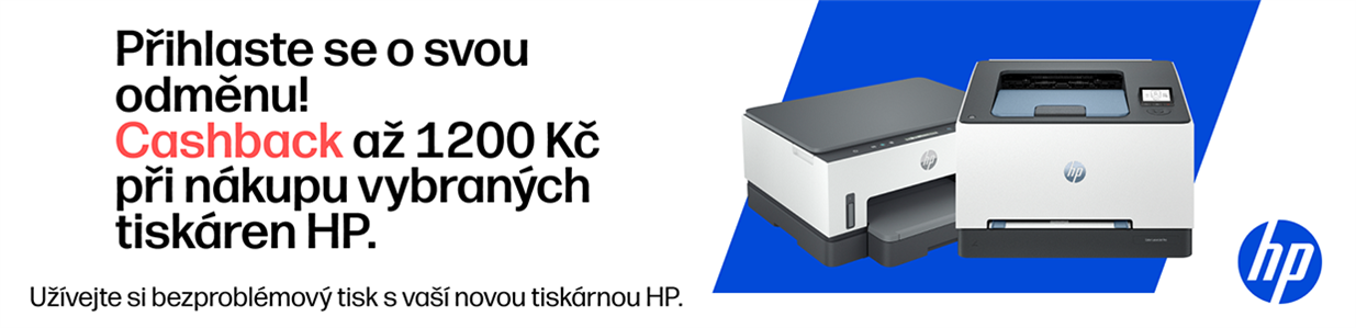 Cashback na tiskárny HP